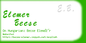 elemer becse business card